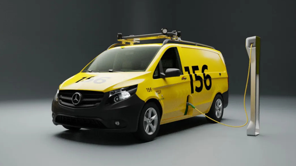 Electronically powered friction testing with Mercedes eVito